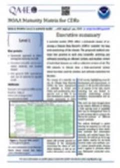 NOAA Maturity Matrix for CDRs